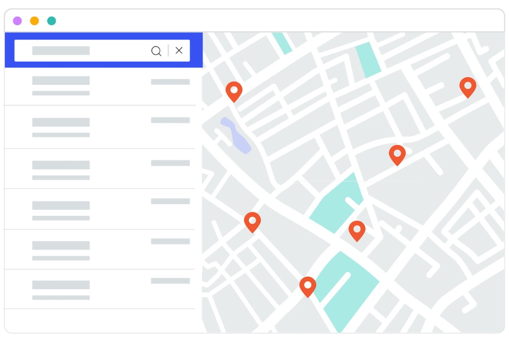 Customers searching for businesses across maps and local directories