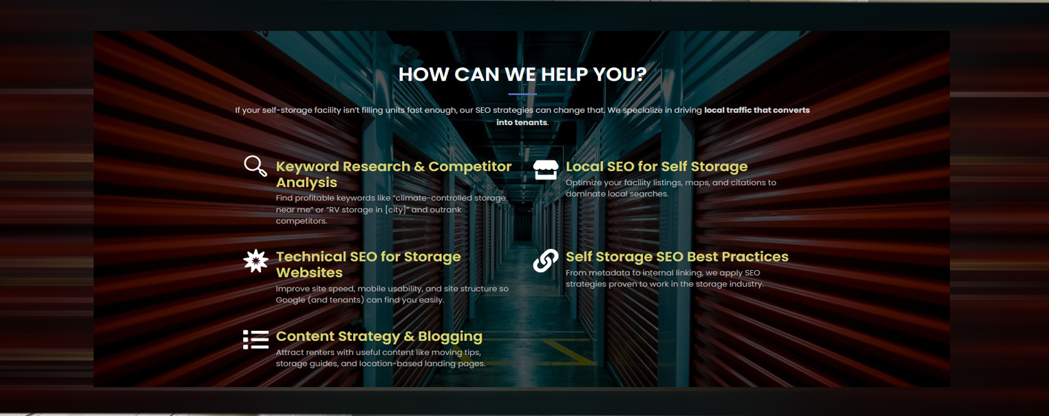 SEO for Self Storage