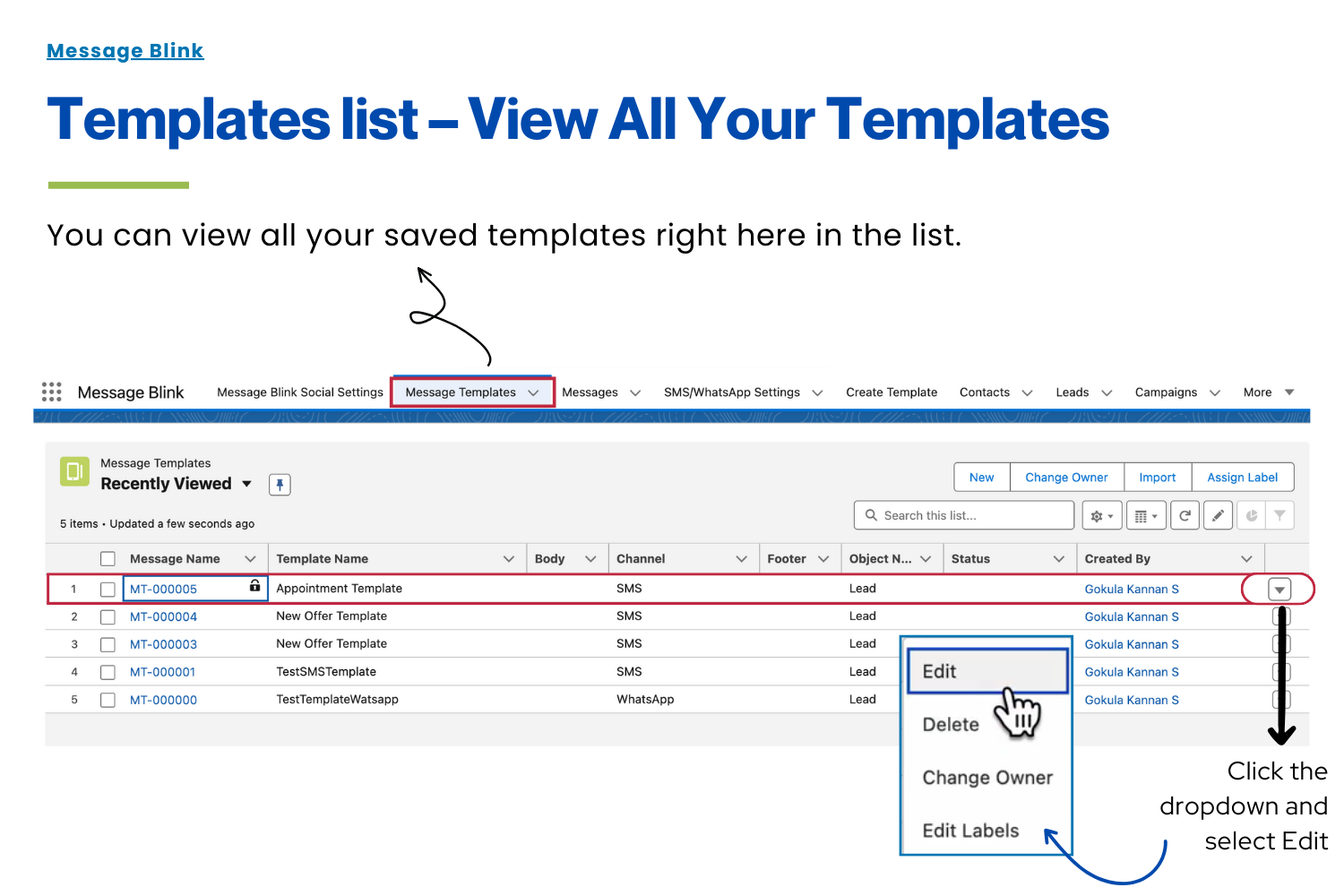 Message Blink - Gallery 7